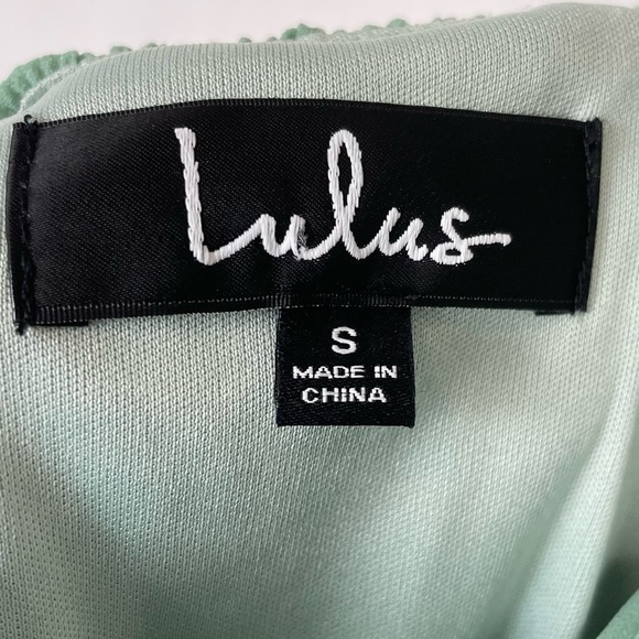 NEW LULUS size small Encinitas Sage Green Lace Pleated Halter Maxi Dress - Picture 7 of 10